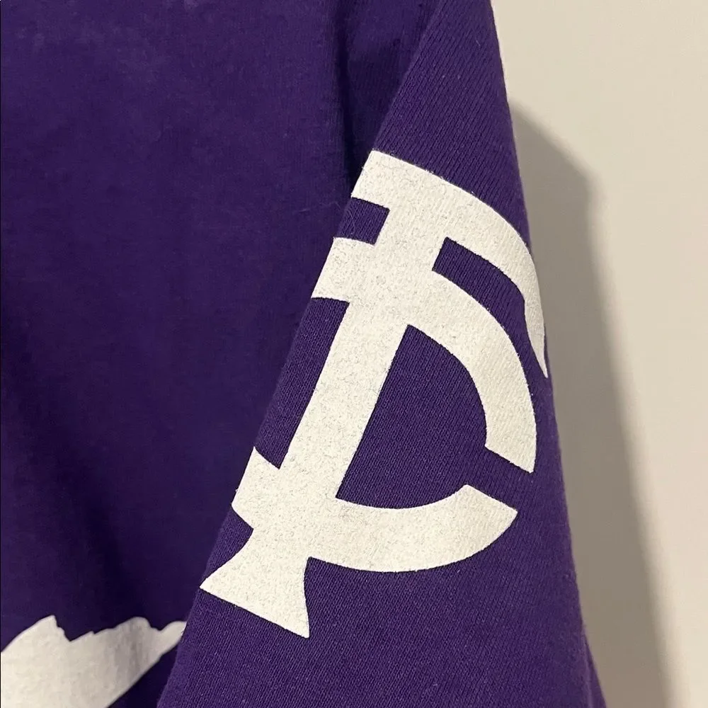 Prince Music Artist Purple White Minnesota Symbol Graphic Pullover T-Shirt - Picture 3 of 7